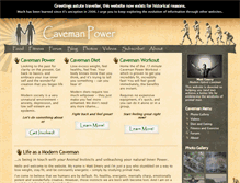 Tablet Screenshot of cavemanpower.com